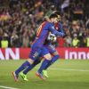 Messi et Neymar - 8ème de finale de la Champions League "FC Barcelone - PSG" au Camp Nou à Barcelone. Le PSG a subit une défaite unique dans l'histoire de la compétition en perdant 6-1 au match retour après avoir gagné 4-0 au match aller. Barcelone, le 8 mars 2017.