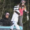 David Beckham et sa fille Harper - La famille Beckham profite de la neige pour skier dans la station de Whistler en Colombie-Britannique, Canada le 20 février 2017.