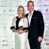 Pamela Anderson et Bruno Roblès durant le dîner caritatif pour la fondation Pamela Anderson organisé par le casino de Sainte-Maxime le 11 mars 2017. © Bruno Bebert/Bestimage
