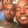 Ricky Anderson au côté de son cousin Kanye West et de leur ami Casper Smart à Las Vegas le 22 août 2016