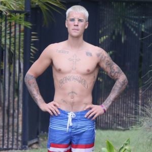 Justin Bieber sur l'ile Makepeace en Australie le 14 mars 2017