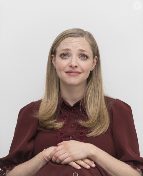 Amanda Seyfried (enceinte) - Conférence de presse avec les acteurs du film "The Last World" à Beverly Hills. Le 3 mars 2017