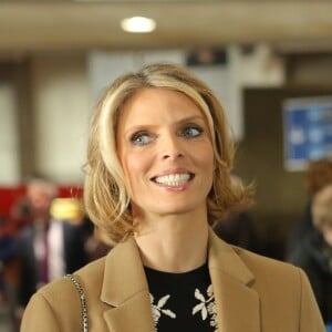 Sylvie Tellier - Iris Mittenaere, Miss Univers et Miss France 2016 arrive à Paris en provenance de New York le 16 mars 2017.