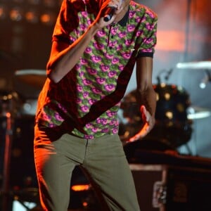Exclusif - Stromae en concert sur la Grand Place de Bruxelles lors de la fete de la Federation Wallonie-Bruxelles, le 27 septembre 2013.