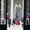 Semi- Exclusif - Iris Mittenaere (Miss Univers) et Sylvie Tellier au Palais de l'Elysée pour rencontrer le Président de la République F. Hollande et visiter l'Elysée à Paris, le 18 mars 2017.