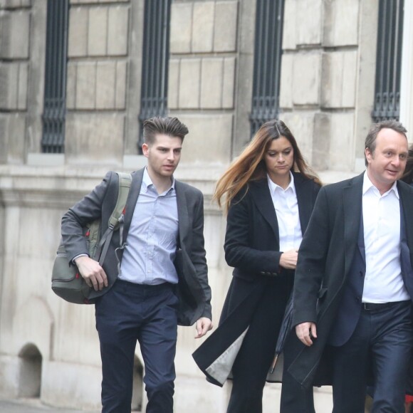 Semi- Exclusif - Iris Mittenaere (Miss Univers) et ses parents Yves Mittenaere et Laurence Druart au Palais de l'Elysée pour rencontrer le Président de la République F. Hollande et visiter l'Elysée à Paris, le 18 mars 2017.