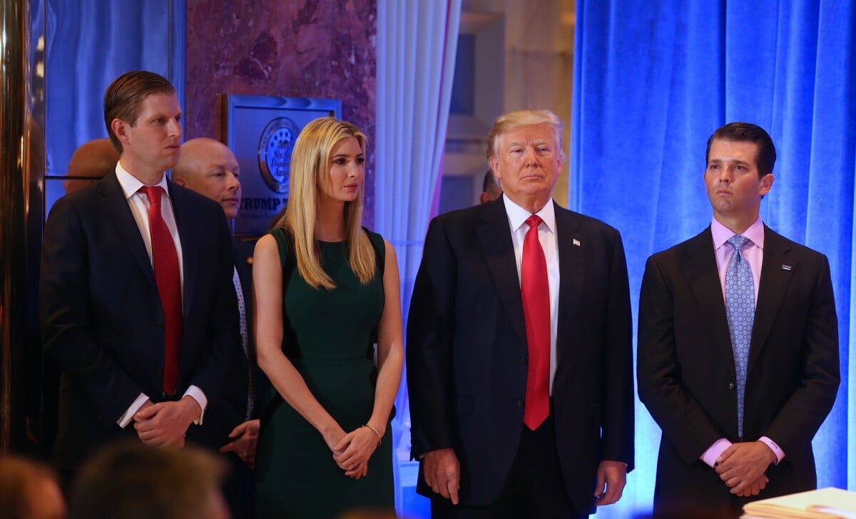 Photo : Eric Trump, Ivanka Trump, Donald Trump Jr - Conférence de ...