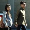 Exclusif - Steven Yeun et sa femme Joana Pak, enceinte, font du shopping à Los Angeles le 27 janvier 2017