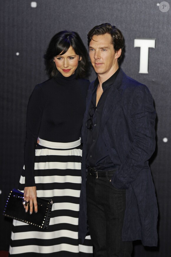 Sophie Hunter et son mari Benedict Cumberbatch - People à la première de "Star Wars: Le réveil de la Force" à Odeon Leicester Square à Londres le 16 décembre 2015.
