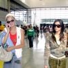 Paris Hilton et Kim Kardashian à l'aéroport de Los Angeles, le 22 septembre 2006