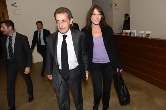 Nicolas Sarkozy et sa femme Carla Bruni-Sarkozy - Présentation du nouveau livre de Marisa Bruni Tedeschi "Mes chères filles, je vais vous raconter" à Turin en Italie le 6 mars 2017.