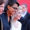 Hapsatou Sy, Roselyne Bachelot, Audrey Pulvar et Elisabeth Bost (Presentatrices de la chaine D8) - Montee des marches du film "The Immigrant" lors du 66eme festival du film de Cannes. Le 24 mai 2013