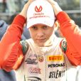 Mick Schumacher, le fils de Michael Schumacher, lors de sa victoire dans le Grand Prix de Monza en Formule 4 en Italie le 30 octobre 2016