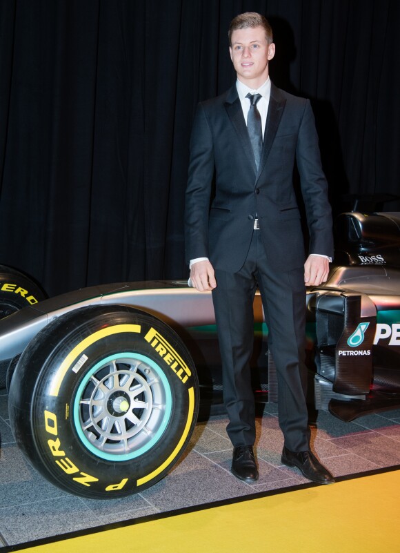 Mick Schumacher, fils de Michael Schumacher qui aspire à devenir champion du monde de F1 comme lui, le 17 décembre 2016 au Gala des sports de l'ADAC à Munich, en Allemagne.