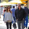 Exclusif - Alec Baldwin est allé déjeuner en amoureux avec sa femme Hilaria Baldwin au M Cafe à Beverly Hills, le 4 Mars 2017