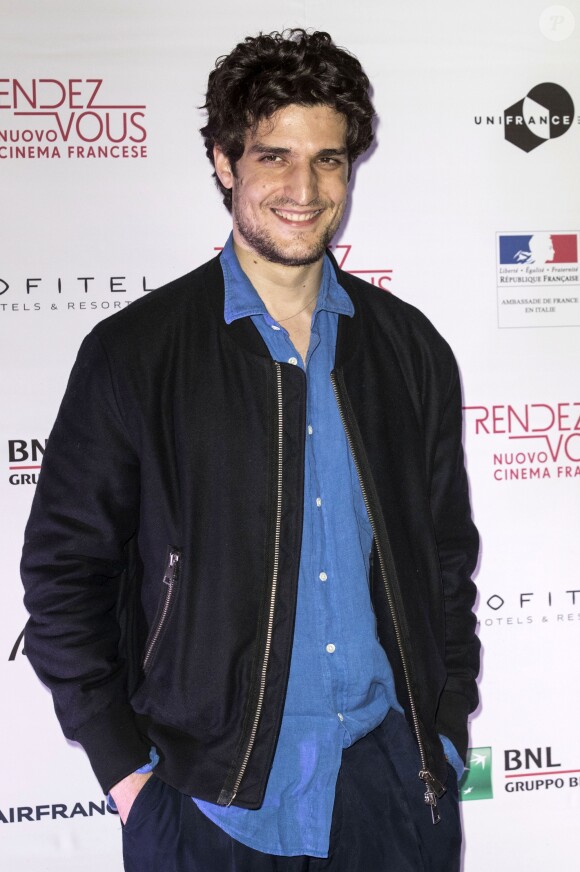 Louis Garrel lors de la cérémonie d'ouverture du festival "Rendez-vous avec le nouveau Cinéma français" à l'ambassade de France à Rome, Italie, le 5 avril 2017.