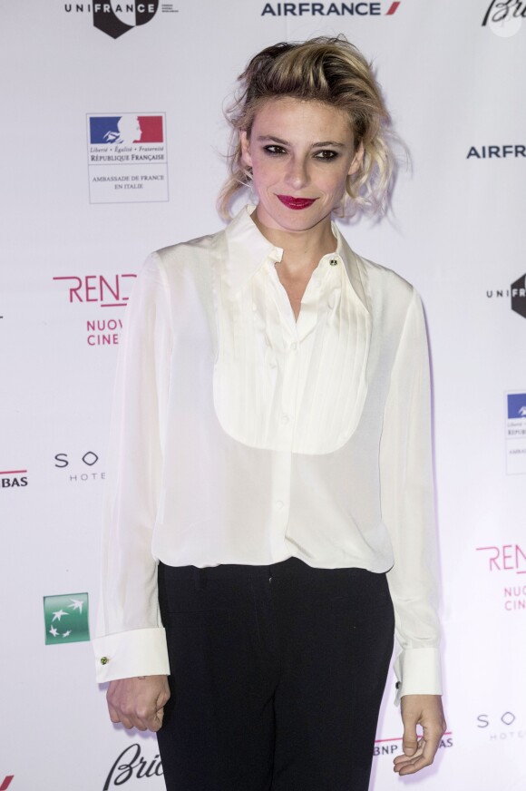 Jasmine Trinca lors de la cérémonie d'ouverture du festival "Rendez-vous avec le nouveau Cinéma français" à l'ambassade de France à Rome, Italie, le 5 avril 2017.