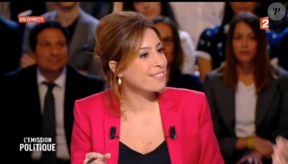 Léa Salamé - "L'émission politique", jeudi 6 avril 2017, France 2
