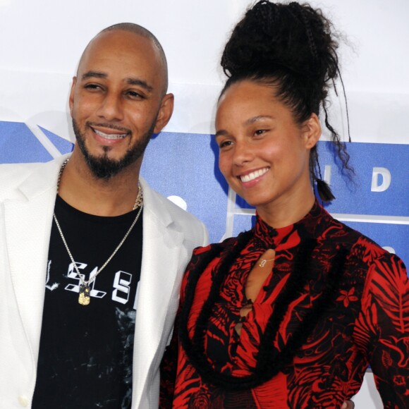 Swizz Beatz et sa femme Alicia Keys à la soirée des MTV Video Music Awards 2016 à Madison Square Garden à New York, le 28 août 2016.