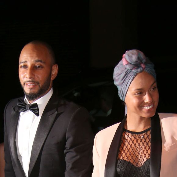 Swizz Beatz et sa femme Alicia Keys au défilé de mode Tom Ford F/W 2016 à New York, le 7 septembre 2016