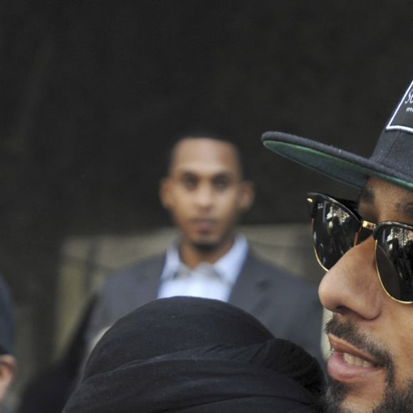 Alicia Keys et son mari Swizz Beatz manifestent pour la libération des jeunes filles nigériannes, enlevées par Boko Haram, devant le consulat du Niger à New York. Le 14 octobre 2014