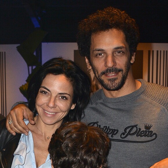 Sandra Zeitoun de Matteis avec son compagnon Tomer Sisley et les enfants de celui-ci Levin et Liv Shaya - Première de la tournée 2017 du spectacle "Holiday on Ice" au Zénith de Paris le 3 mars 2017. © Veeren/Bestimage