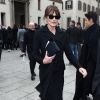 Carla Bruni-Sarkozy - Cérémonie religieuse en l'honneur de Franca Sozzani (rédactrice en chef de Vogue Italie décédée le 22 décembre 2016) à Milan, le 27 février 2017.