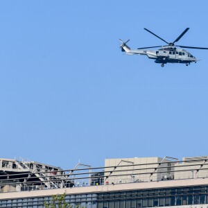 Tournage d'une scène du film "Mission Impossible 6" sur le toit du ministère des Finances de Bercy à Paris. Le 8 avril 2017 © Lionel Urman / Bestimage