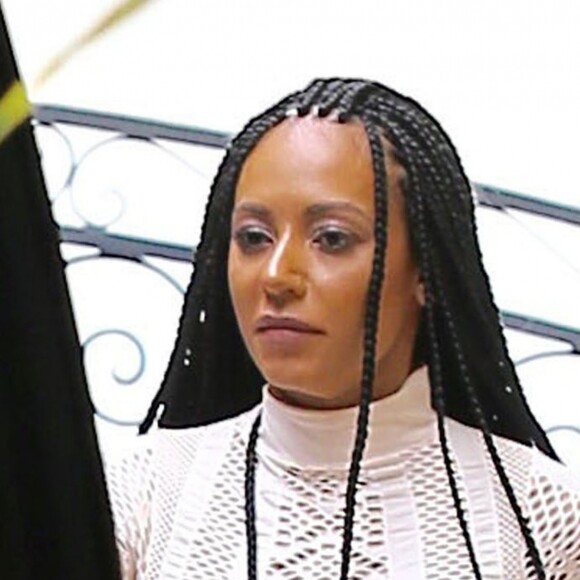 Melanie Brown (Mel B) se rend au commissariat avant son rendez-vous avec ses avocats à Beverly Hills. Mel B est en pleine divorce avec S. Belafonte. Le 6 avril 2017.