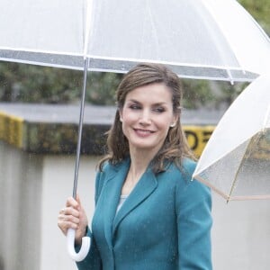 La reine Letizia et le roi Felipe d'Espagne rencontrent l'empereur et l'impératrice du Japon, Akihito et Michiko, dans le cadre de leur visite officielle au Japon, le 7 avril 2017.  Queen Laetizia and King Felipe VI meet Japan emperor and empress, Akihito and Michiko during their official visit to Japan. April 7th, 2017.07/04/2017 - Shizouka