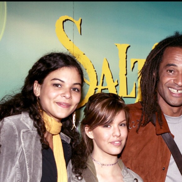 Yelena et Yannick Noah, Isabelle Camus - Générale du spectacle "Saltimbanco" du Cirque du soleil, Boulogne-Billancourt, le 7 avril 2005.