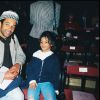 Yannick Noah et sa fille Yelena à un défilé de mode à Paris le 15 mars 1995.