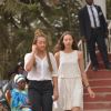 Exclusif - Eleejah Noah, Jenaye Noah - Cérémonie traditionnelle lors des obsèques de Zacharie Noah à Yaoundé au Cameroun le 18 janvier 2017.