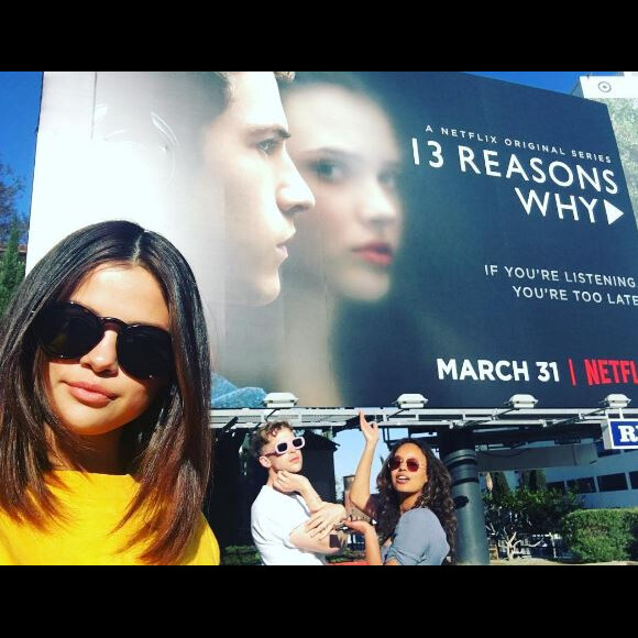 Photo de Selena Gomez, Tommy Dorfman et Alisha Boe. Avril 2017.