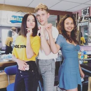 Photo de Selena Gomez, Tommy Dorfman et Alisha Boe. Avril 2017.
