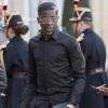 Semi-exclusif - MHD (Mohamed Sylla) - Le président français reçoit le président de la République de Guinée pour un dîner d'état au palais de l'Élysée à Paris, France, le 11 avril 2017. © Pierre Perusseau/Bestimage