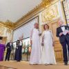 La princesse Birgitta, la princesse Désirée de Suède et son mari le baron Niclas Silfverschiöld lors du banquet donné en l'honneur du 70e anniversaire du roi Carl XVI Gustaf de Suède au palais royal à Stockholm, le 30 avril 2016.