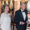 La princesse Birgitta de Suède, la princesse Désirée de Suède et son mari le baron Niclas Silfverschiöld lors du banquet donné en l'honneur du 70e anniversaire du roi Carl XVI Gustaf de Suède au palais royal à Stockholm, le 30 avril 2016.