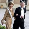 La princesse Désirée de Suède et son mari le baron Niclas Silfverschiöld lors du mariage de la princesse Madeleine de Suède et de Christopher O'Neill le 8 juin 2013 à Stockholm.