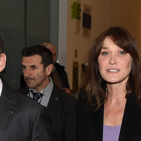 Nicolas Sarkozy et sa femme Carla Bruni-Sarkozy - Présentation du nouveau livre de Marisa Bruni Tedeschi "Mes chères filles, je vais vous raconter" à Turin en Italie le 6 mars 2017.