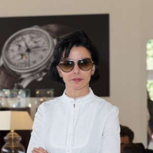 Intérieur - Exclusif - Rachida Dati - People dans le pavillon Eiffel décoré par Luxury Living lors du Longines Paris Eiffel Jumping au Bois de Boulogne à la plaine de Jeux de Bagatelle à Paris le 2 juillet 2016. © Olivier Borde / Veeren / Bestimage