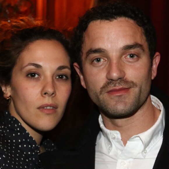 Exclusif - Alysson Paradis et son compagnon Guillaume Gouix lors du cocktail à l'occasion de la sortie du film de L Belvaux "Chez nous" au restaurant l'Escargot à Paris, le 20 février 2017. © Jean-Marc Lhomer/Bestimage