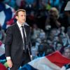 Emmanuel Macron, candidat d'En Marche! à l'élection présidentielle 2017, lors de son grand meeting à l'AccorHotels Arena à Paris, France, le 17 avril 2017. © Cyril Moreau/Bestimage