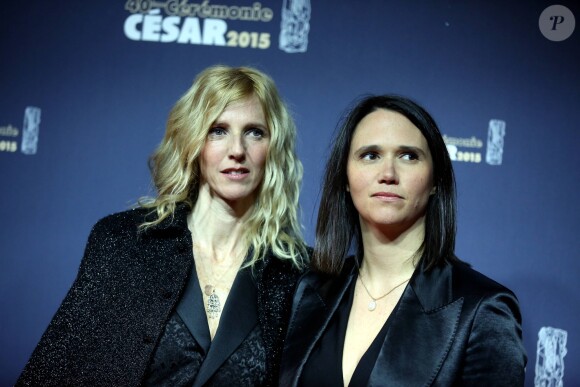 Sandrine Kiberlain et Jeanne Herry - Photocall de la 40e cérémonie des César au théâtre du Châtelet à Paris. Le 20 février 2015
