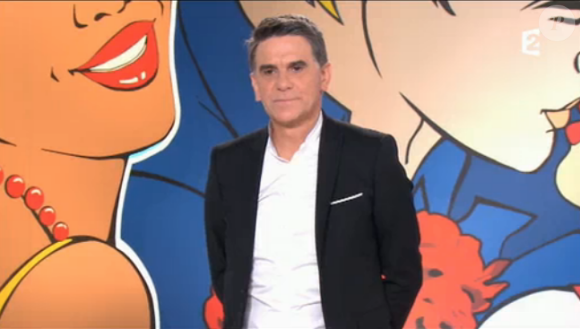 Le présentateur Tex face à Stéfany et Patrice dans "Les Z'amours", le 22 avril 2017 sur France 2. Un couple déjà aperçu dans "Super Nanny"...