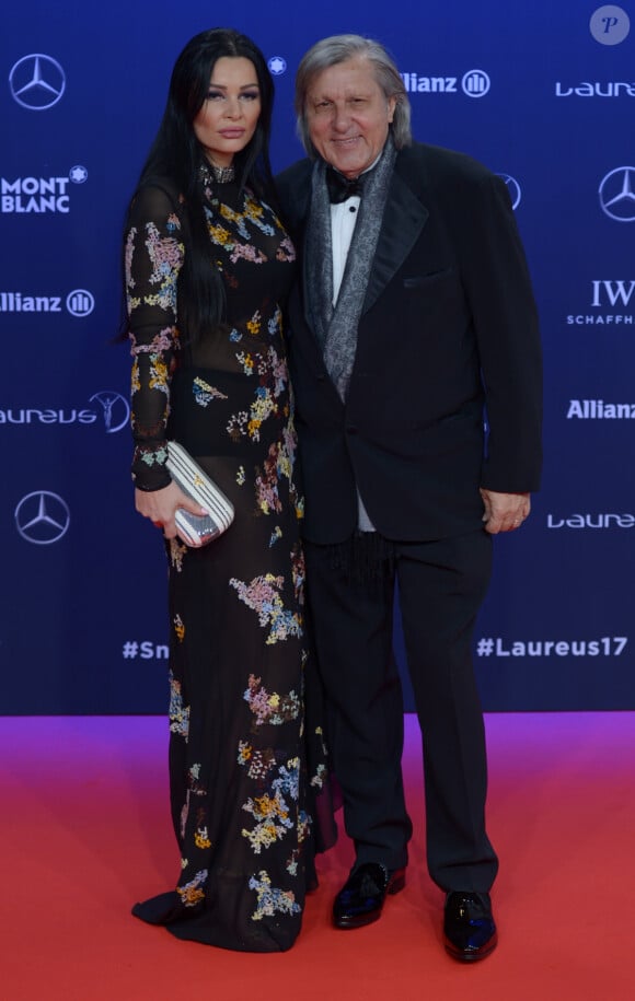 Ilie Nastase et sa femme Brigitte - Soirée des Laureus World Sport Awards 2017 à Monaco le 14 février 2017. © Michael Alesi/Bestimage