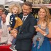 Ryan Reynolds avec sa femme Blake Lively et ses filles James Reynolds et sa petite soeur - Ryan Reynolds reçoit son étoile sur le Walk of Fame à Hollywood, le 15 décembre 2016