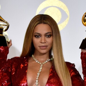 Beyonce lors de sa victoire aux Grammy Awards à Los Angeles, le 12 février 2017