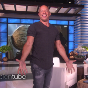 Vin Diesel, choqué par les propos de Charlize Theron, dans The Ellen Show. (capture d'écran)