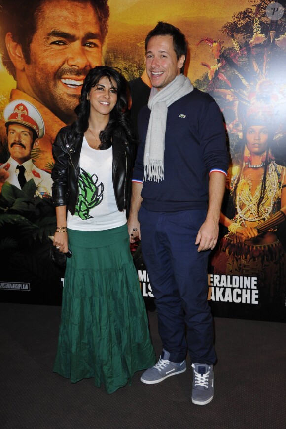 Stéphane Rousseau et Reem Kherici  lors de l'avant-première de Sur la piste du Marsupilami à Paris le 26 mars 2012